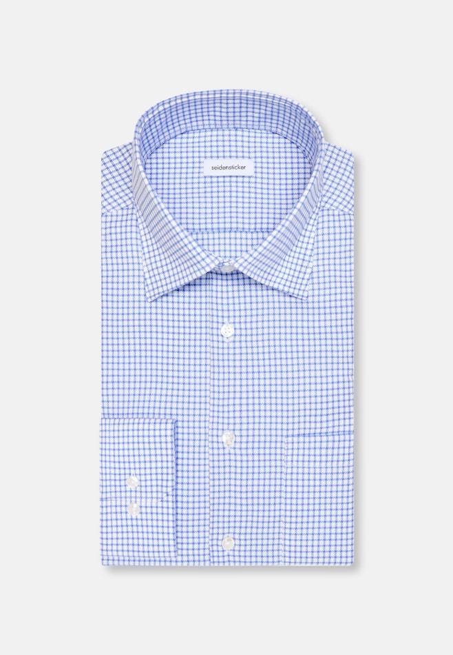 Regular Chemise d'affaires carreaux dans Bleu Moyen | Boutique en ligne Seidensticker