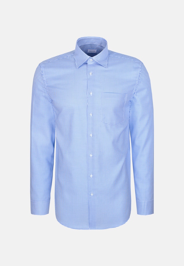 Regular Chemise d'affaires carreaux in Bleu Moyen |  Seidensticker Onlineshop