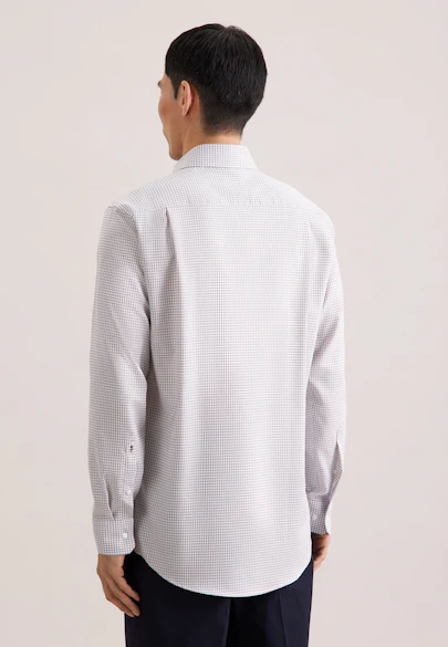 Regular Business Hemd Karo in Beige |  Seidensticker Onlineshop