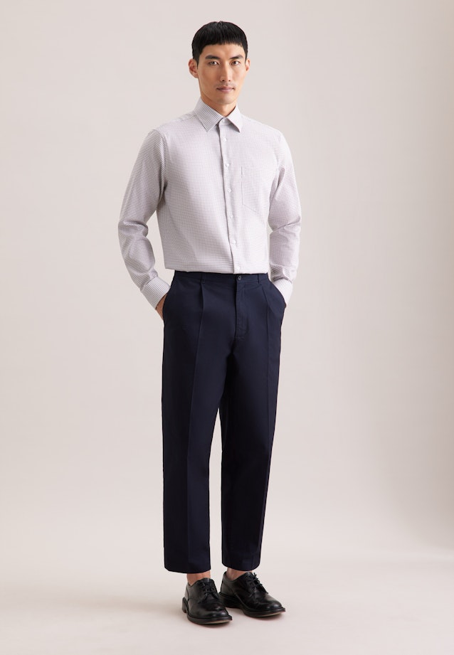 Regular Business shirt Check in Beige |  Seidensticker Onlineshop