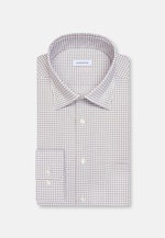 Regular Business shirt Check in Beige |  Seidensticker Onlineshop