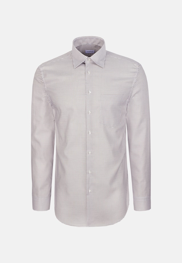 Regular Business shirt Check in Beige |  Seidensticker Onlineshop
