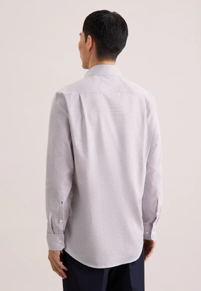 Regular Business shirt Check in Braun |  Seidensticker Onlineshop