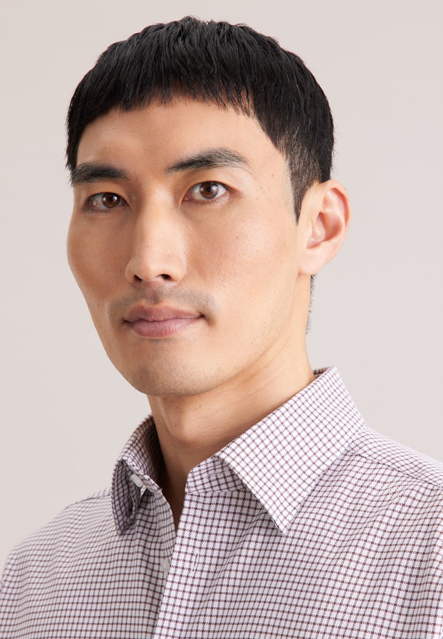 Regular Business shirt Check in Braun |  Seidensticker Onlineshop