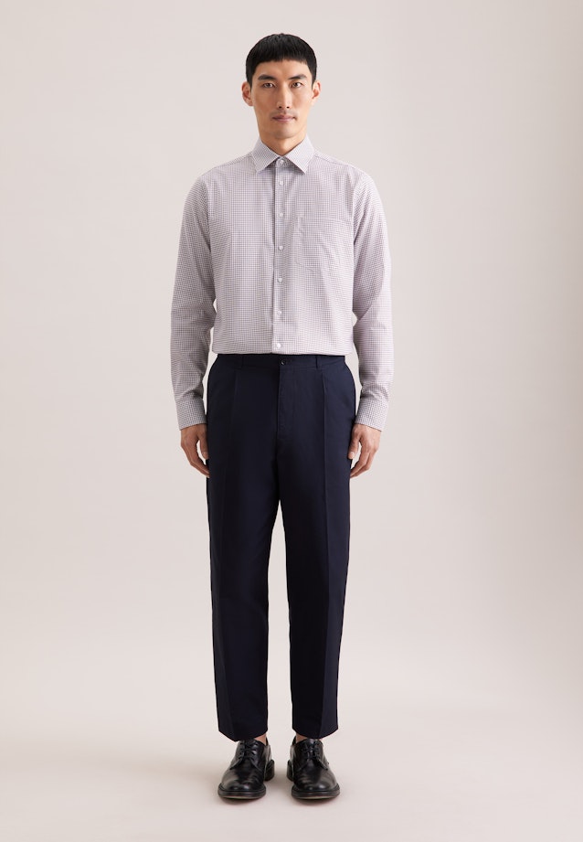 Regular Business shirt Check in Braun |  Seidensticker Onlineshop