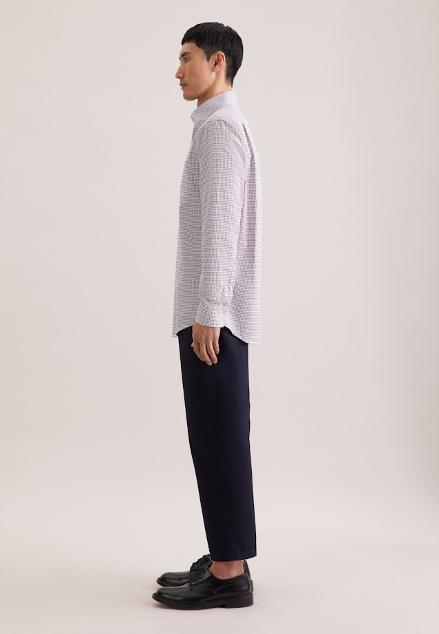 Regular Business shirt Check in Braun |  Seidensticker Onlineshop