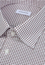Regular Chemise d'affaires carreaux in Marron |  Seidensticker Onlineshop