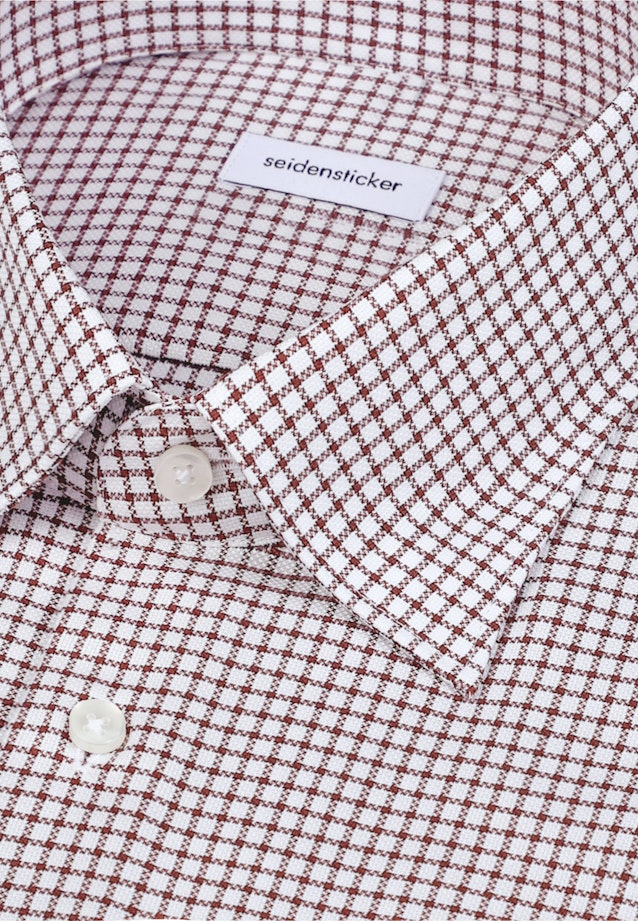 Regular Business shirt Check in Braun |  Seidensticker Onlineshop