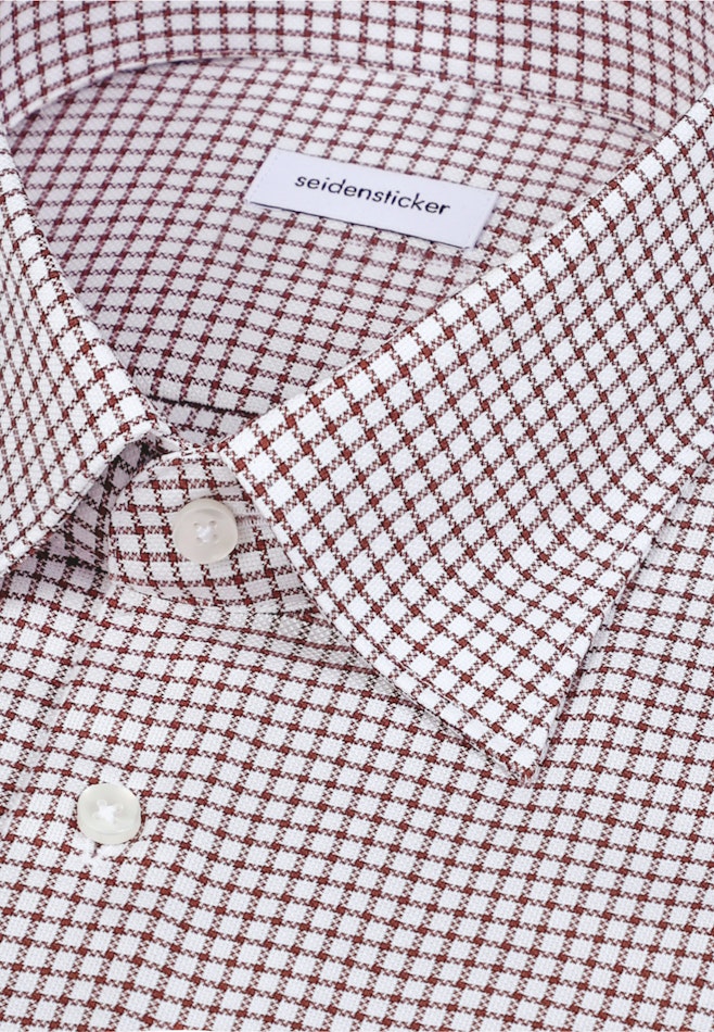 Regular Chemise d'affaires carreaux dans Marron | Boutique en ligne Seidensticker