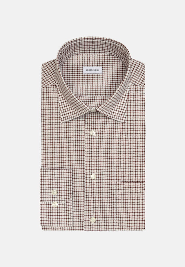 Regular Chemise d'affaires carreaux in Marron |  Seidensticker Onlineshop