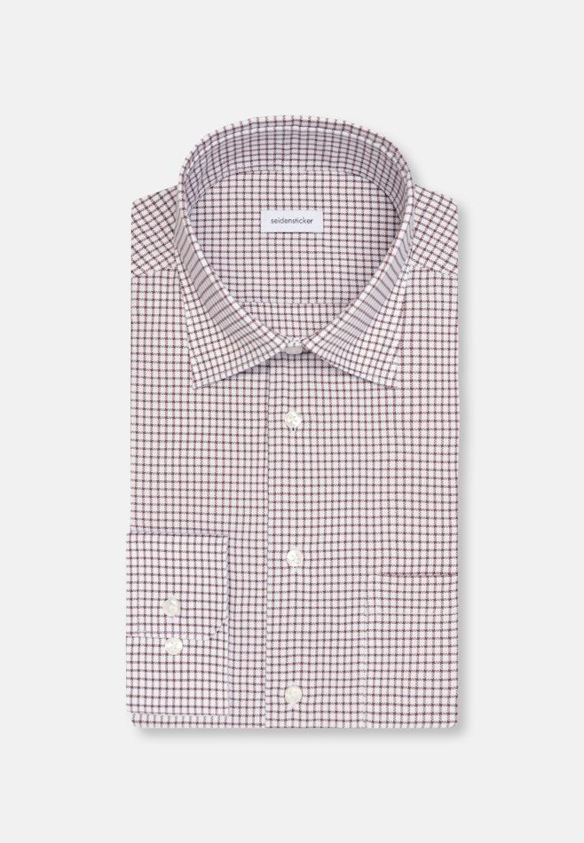 Regular Chemise d'affaires carreaux dans Marron | Boutique en ligne Seidensticker