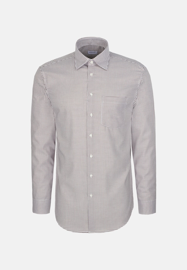Regular Chemise d'affaires carreaux in Marron |  Seidensticker Onlineshop