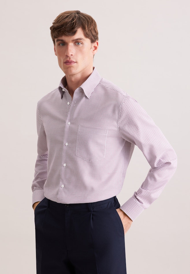 Regular Business shirt Check in Rot | Seidensticker online shop
