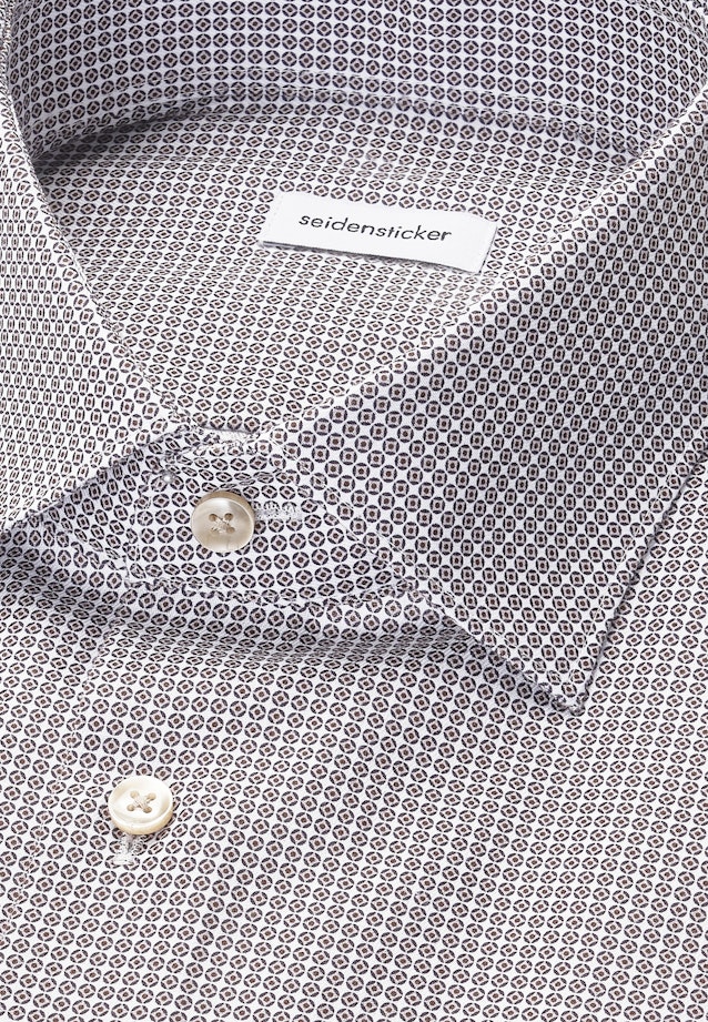 Regular Business Hemd Druck in Beige |  Seidensticker Onlineshop