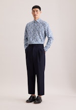 Regular Business Hemd Druck in Türkis |  Seidensticker Onlineshop