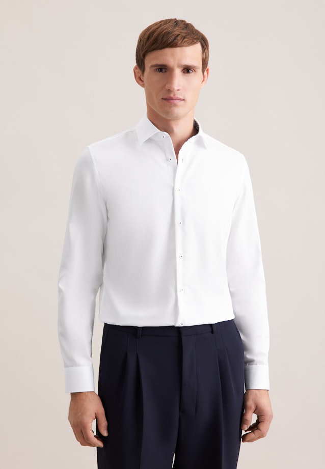 Slim Business shirt Uni in Weiß |  Seidensticker Onlineshop