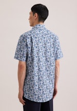 Regular Business shirt Print in Türkis |  Seidensticker Onlineshop