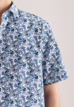 Regular Business shirt Print in Türkis |  Seidensticker Onlineshop