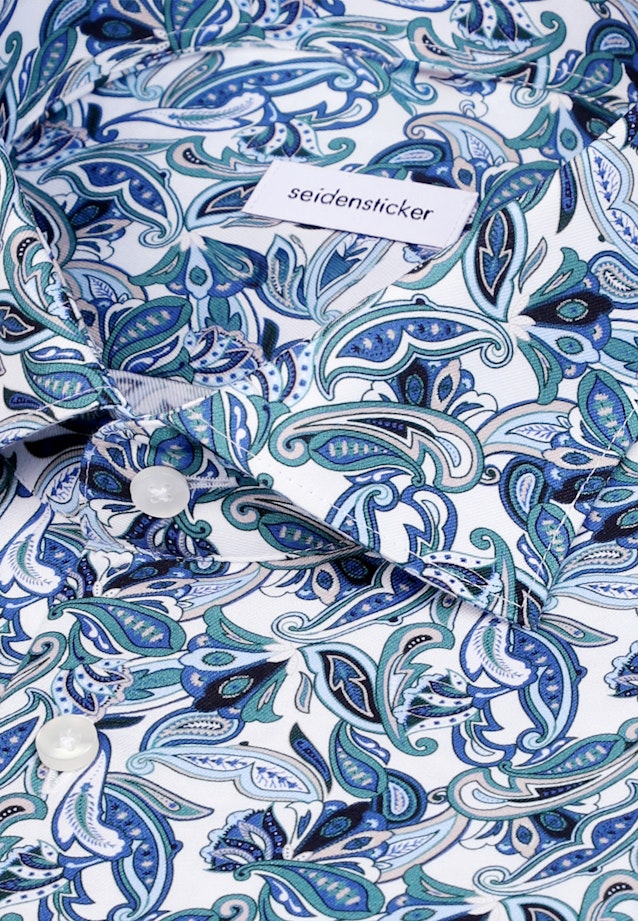 Regular Business shirt Print in Türkis |  Seidensticker Onlineshop