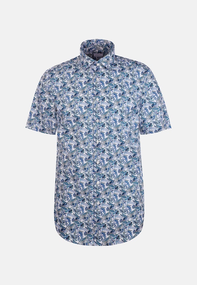 Regular Business shirt Print in Türkis |  Seidensticker Onlineshop