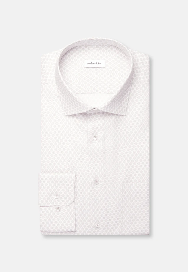 Regular Business Hemd Druck in Beige |  Seidensticker Onlineshop