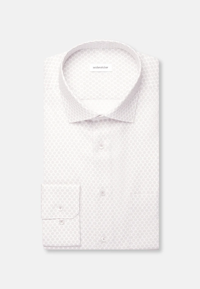 Regular Business Hemd Druck in Beige | Seidensticker Onlineshop