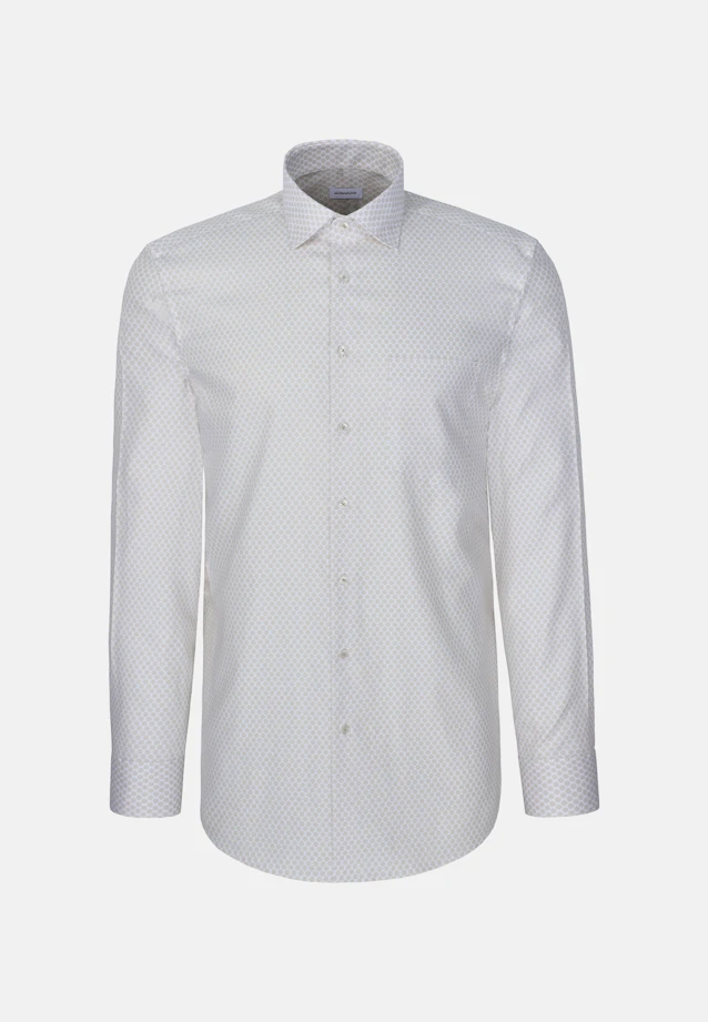 Regular Business Hemd Druck in Beige |  Seidensticker Onlineshop
