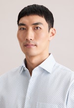 Regular Business Hemd Druck in Türkis |  Seidensticker Onlineshop