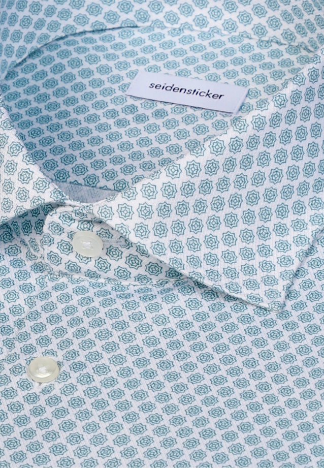 Regular Business Hemd Druck in Türkis |  Seidensticker Onlineshop