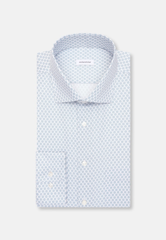 Regular Business Hemd Druck in Türkis |  Seidensticker Onlineshop