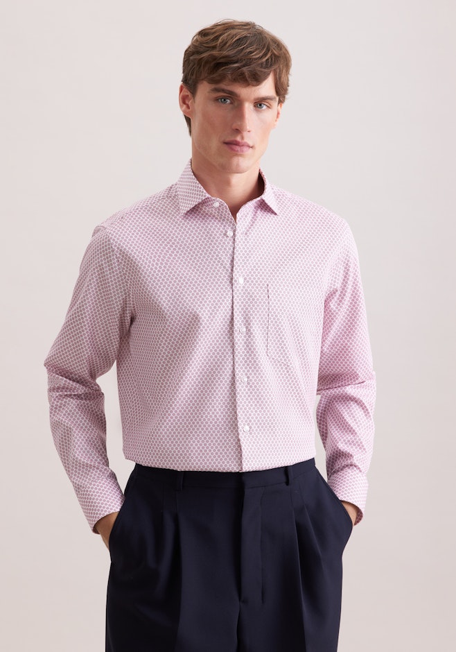 Regular Chemise d'affaires Imprimé dans Rose Fuchsia | Boutique en ligne Seidensticker