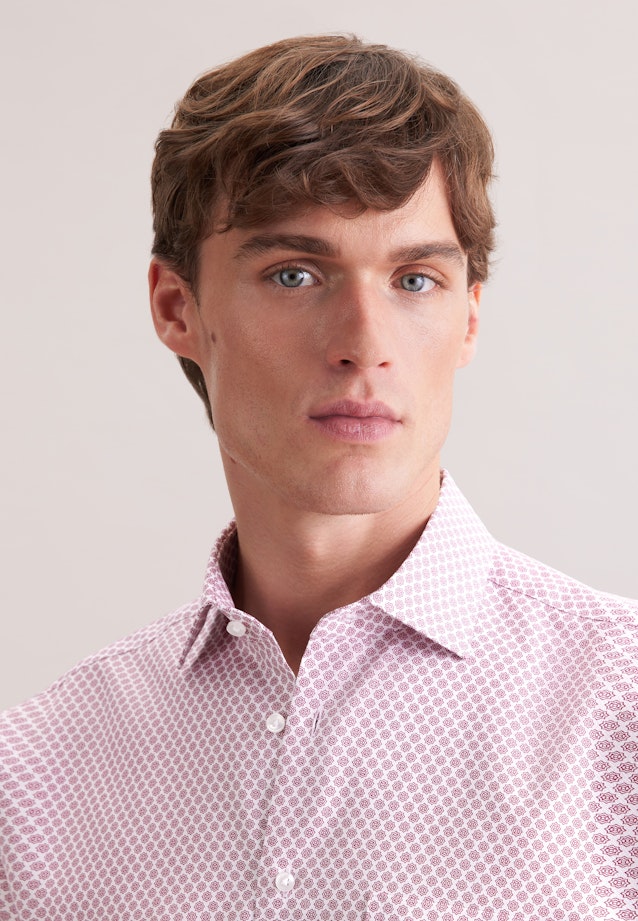 Regular Business Hemd Druck in Rosa |  Seidensticker Onlineshop