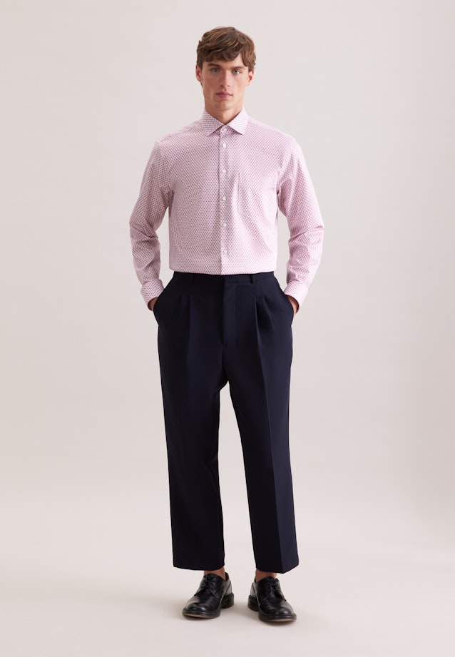 Regular Business Hemd Druck in Rosa |  Seidensticker Onlineshop