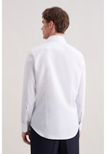 Slim Business shirt Check in Mittelblau |  Seidensticker Onlineshop