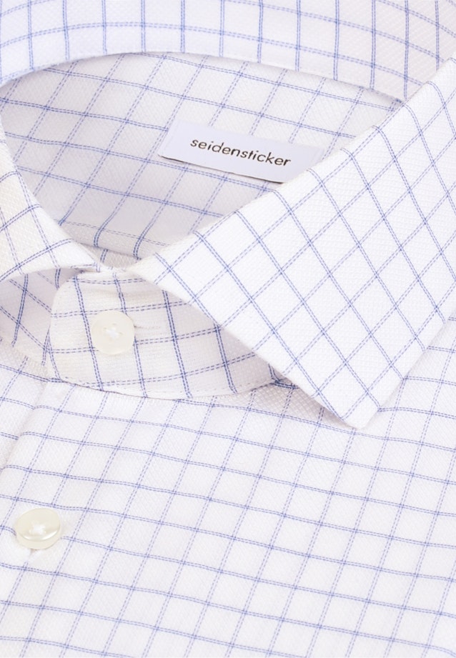 Slim Business shirt Check in Mittelblau |  Seidensticker Onlineshop