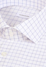 Slim Business shirt Check in Mittelblau |  Seidensticker Onlineshop
