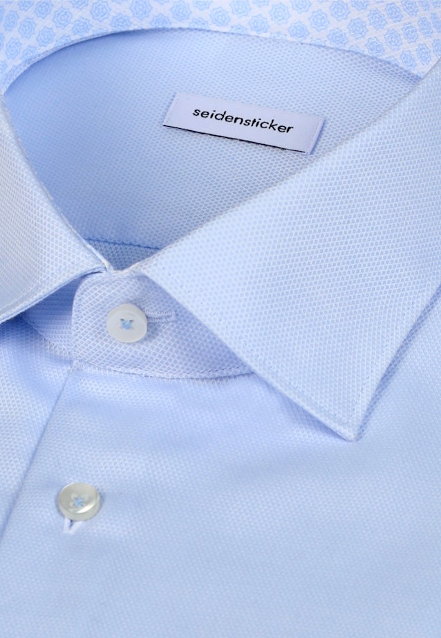 X-Slim Business Hemd Struktur in Mittelblau |  Seidensticker Onlineshop