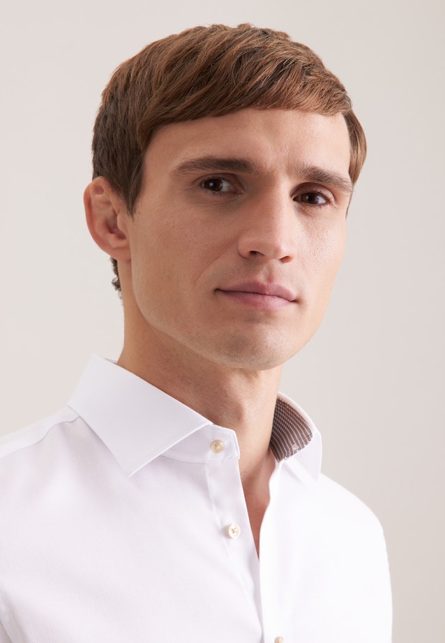 X-Slim Business Hemd Struktur in Weiß |  Seidensticker Onlineshop