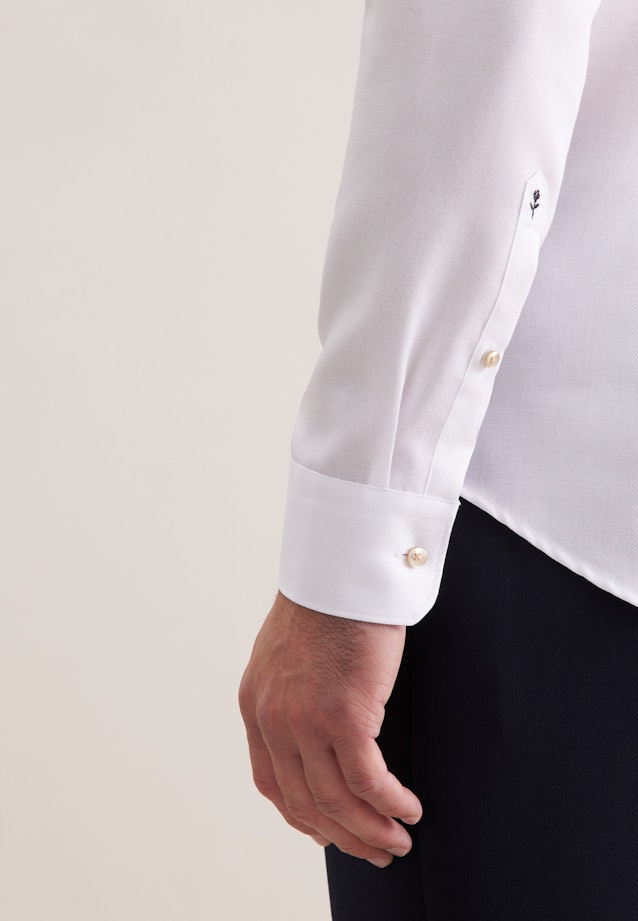 X-Slim Business Hemd Struktur in Weiß |  Seidensticker Onlineshop