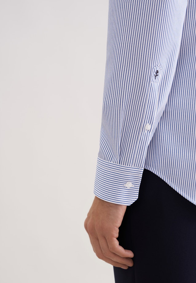 Slim Business shirt Stripes in Mittelblau |  Seidensticker Onlineshop