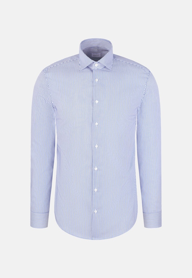 Slim Business shirt Stripes in Mittelblau |  Seidensticker Onlineshop