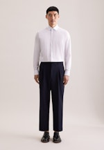 Slim Business Hemd Druck in Mittelblau |  Seidensticker Onlineshop