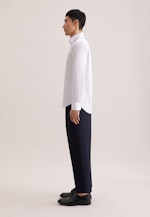 Slim Business Hemd Druck in Mittelblau |  Seidensticker Onlineshop