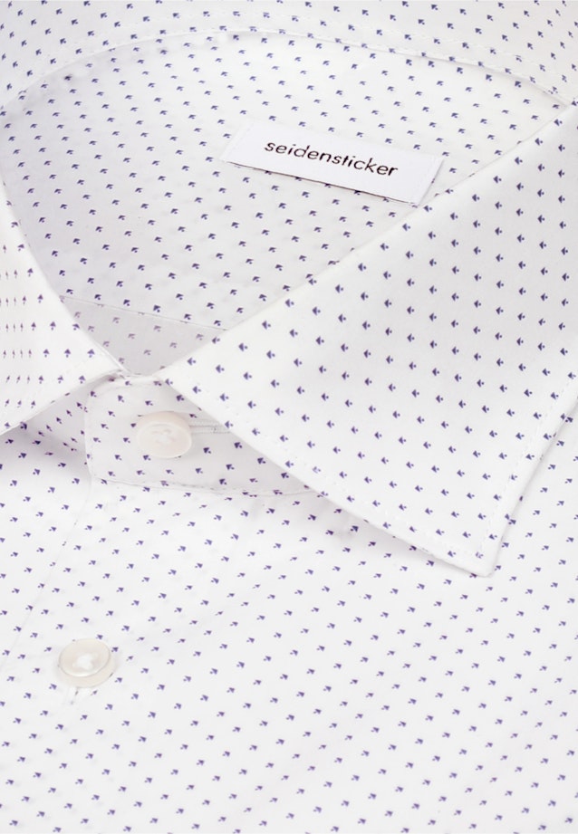 Slim Business Hemd Druck in Mittelblau |  Seidensticker Onlineshop
