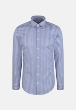 Regular Business Hemd Gestreift in Mittelblau |  Seidensticker Onlineshop