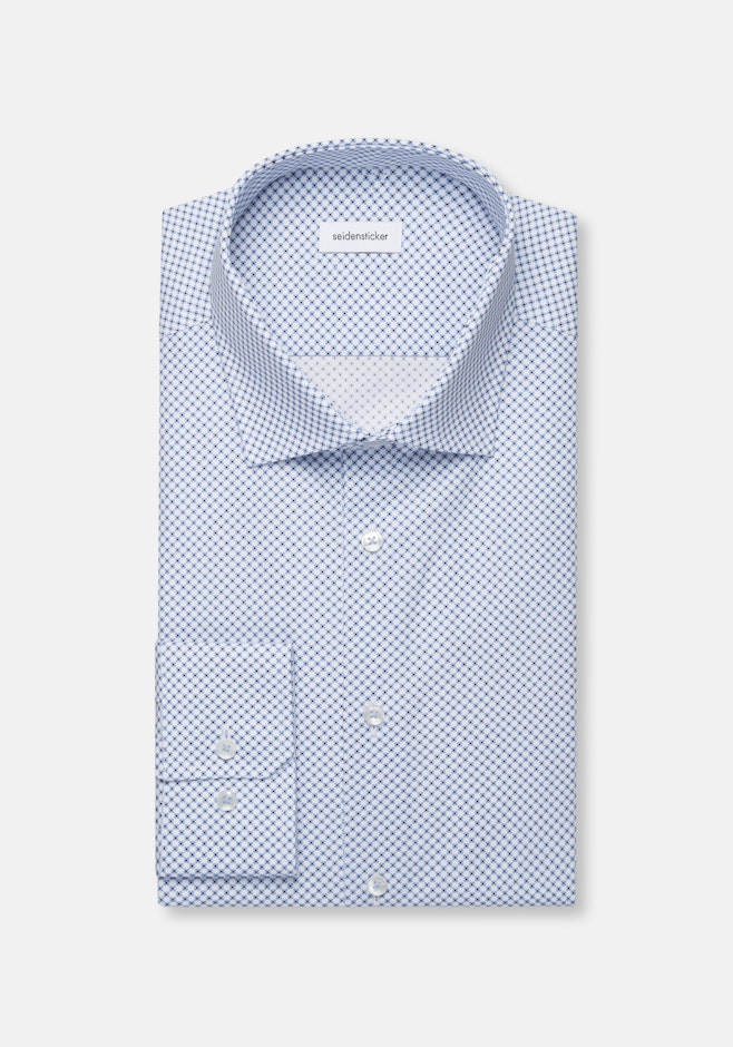 Regular Chemise d'affaires Imprimé dans Bleu Moyen | Boutique en ligne Seidensticker