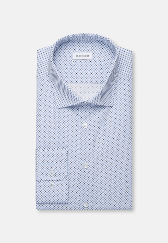 Regular Chemise d'affaires Imprimé dans Bleu Moyen | Boutique en ligne Seidensticker