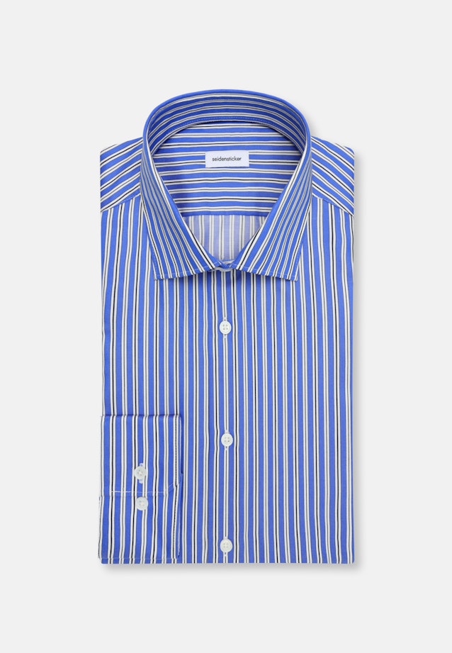 Slim Business Hemd Gestreift in Mittelblau |  Seidensticker Onlineshop