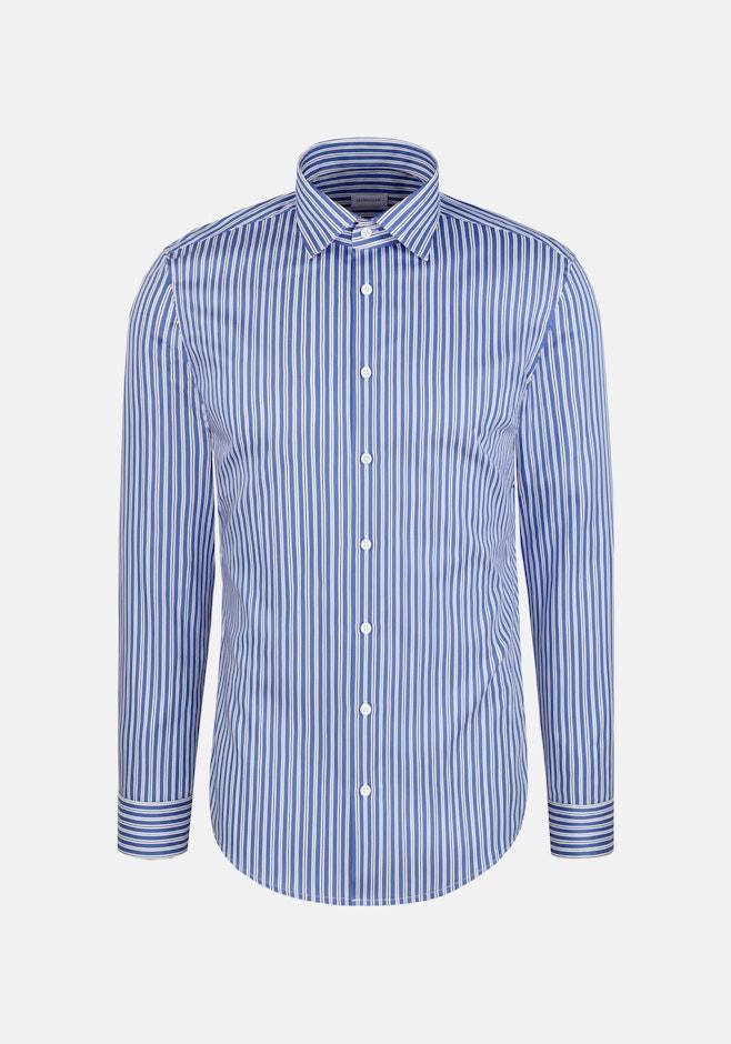 Slim Business Hemd Gestreift in Mittelblau | Seidensticker Onlineshop