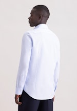 Slim Business Hemd Struktur in Mittelblau |  Seidensticker Onlineshop